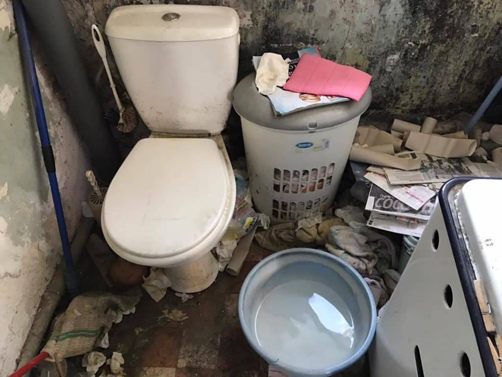 debarras nettoyage apres syndrome de diogene salle de bain