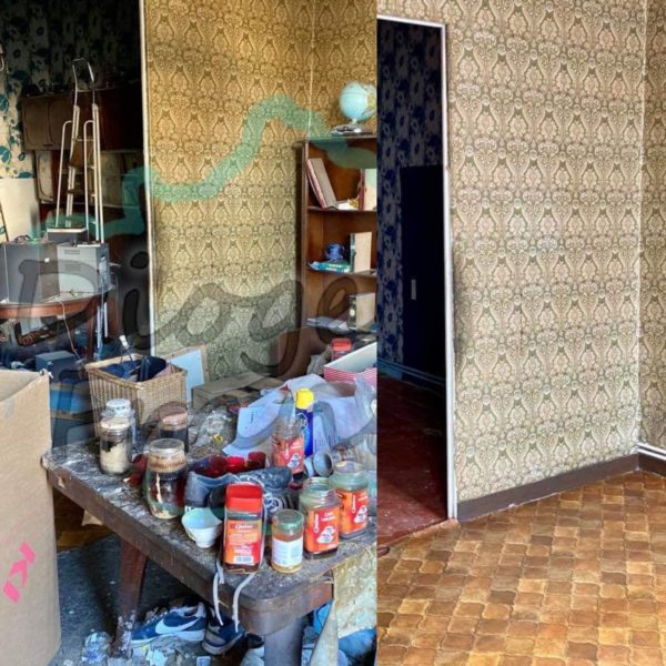 suite de photo d'un avant et d'un après pour présenter notre travail suite à une intervention dans un logement insalubre.