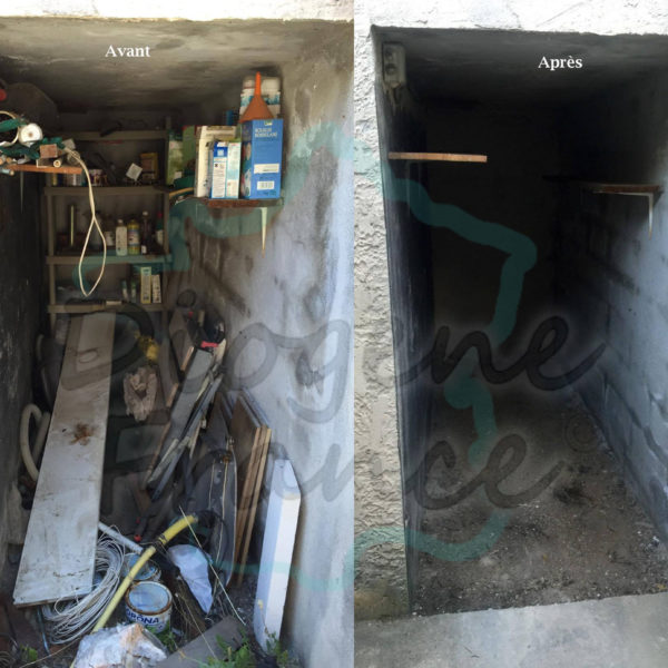 Débarras cave avant après intervention des équipes de Diogène France