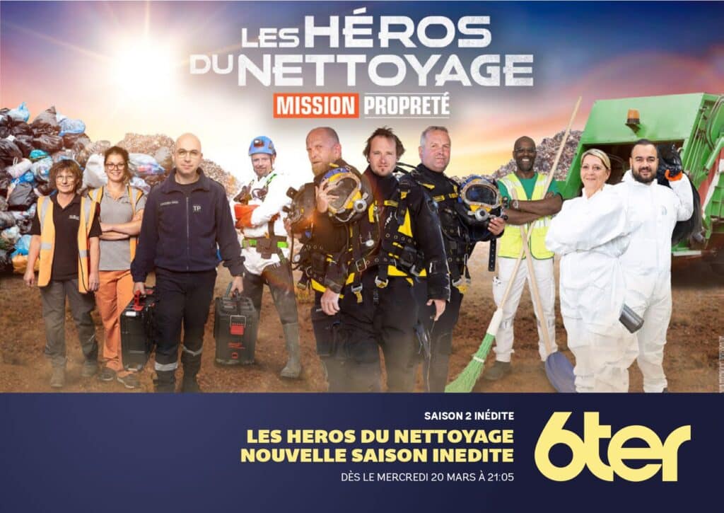 Affiche de la saison 2 des Héros du nettoyage sur 6ter
